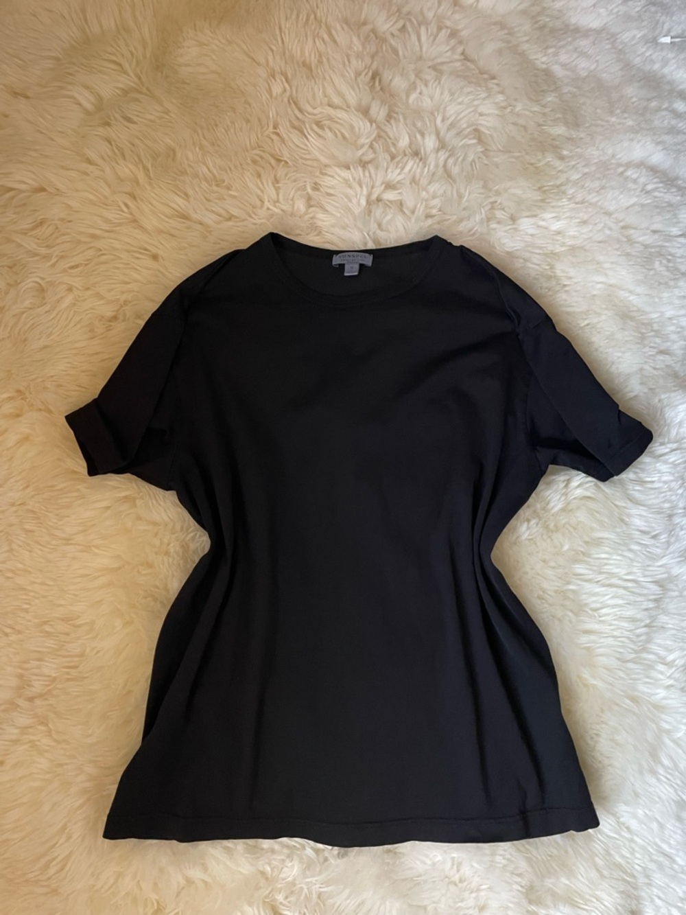 Sunspel black cropped men’s t shirt
